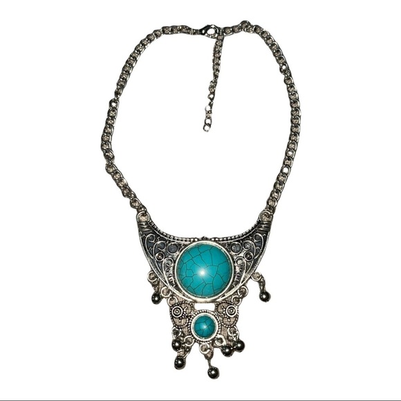 Blue Turquoise  Woman Necklace - Picture 1 of 4